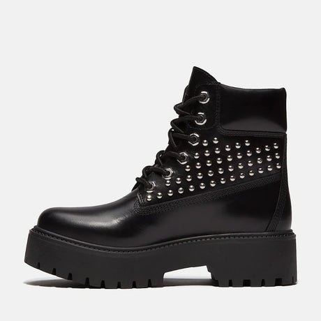 Stivaletto Timberland Stone Street Platform in pelle nera