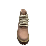 Stivale Timberland Stone Street rosa cipria con lacci corda