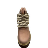 Stivale Timberland Stone Street rosa con lacci corda oro