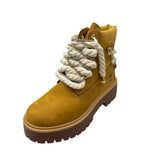 Stivale Timberland wheat con maxi lacci glitterati e charm perle