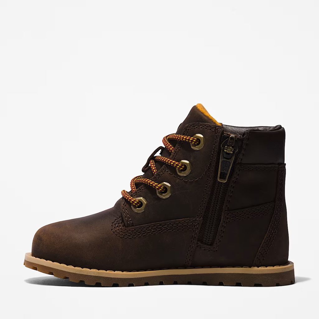 Stivaletto Timberland marrone bambino con zip laterale
