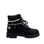 Timberland Stivaletto Stringato Nero Catena e Perle TB012907 001 - TB110073 001