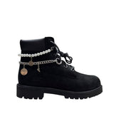 Stivaletto Timberland Premium nero con dettagli a catena e perle