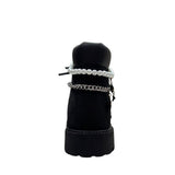 Stivaletto Timberland Premium nero con dettagli a catena e perle