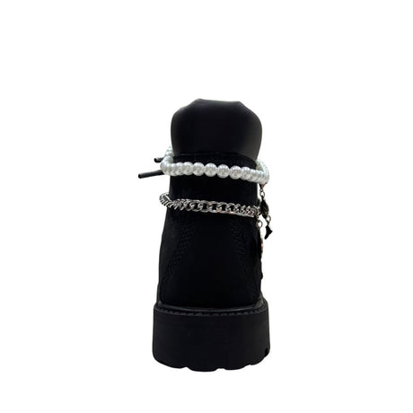 Stivaletto Timberland Premium nero con dettagli a catena e perle
