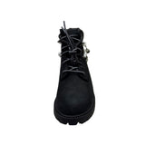 Timberland Stivaletto nero in nubuck con doppio giro di perle e suola carrarmato
