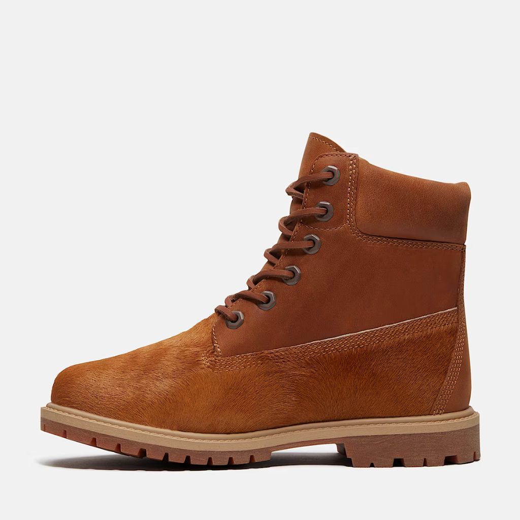 Stivale Timberland 6-Inch cognac con inserti pelo cavallino