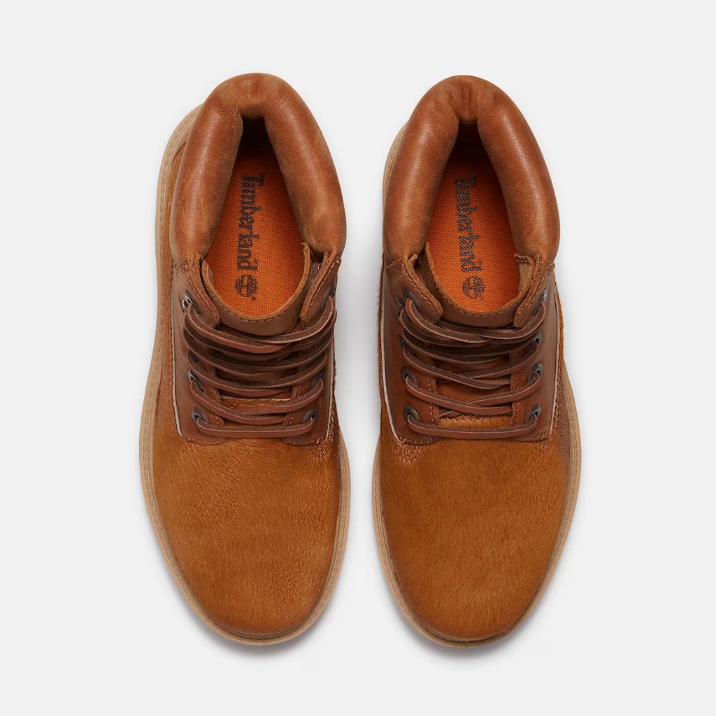 Stivale Timberland 6-Inch cognac con inserti pelo cavallino