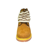 Stivale Timberland wheat con lacci in corda intrecciata 