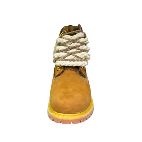 Stivale Timberland wheat con lacci in corda intrecciata 