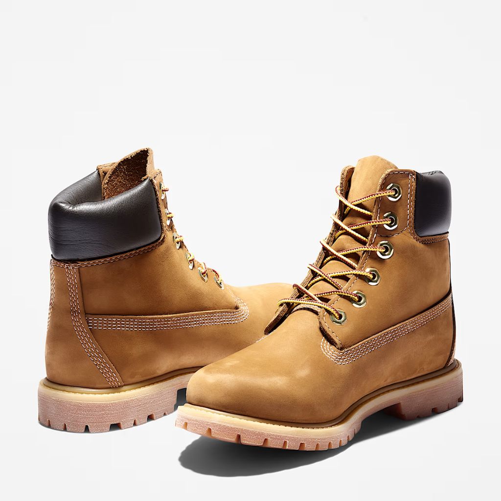 Stivale Timberland 6-Inch wheat impermeabile con collo nero
