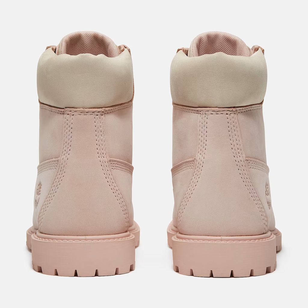 Stivale Timberland rosa con linguetta ribassabile