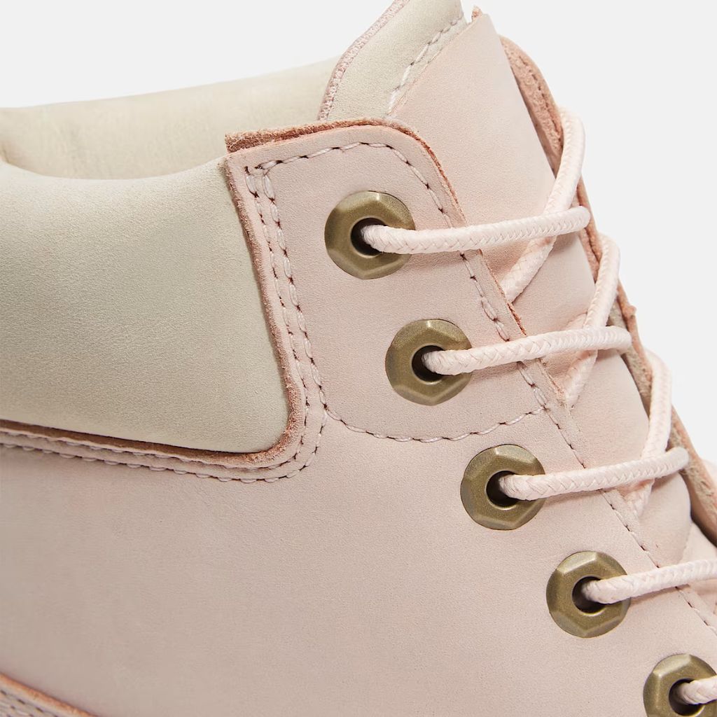 Stivale Timberland rosa con linguetta ribassabile