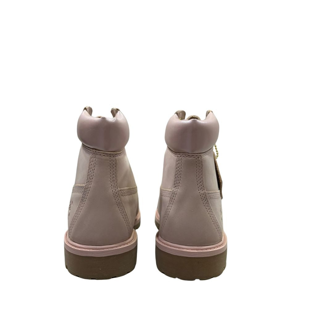 Stivale Timberland rosa cipria con collo effetto perlato