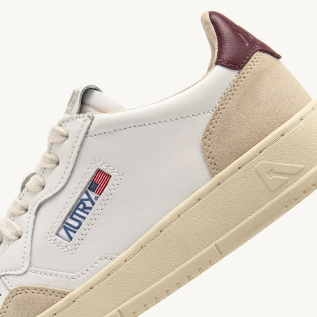 Autry Sneakers Medalist Low In Pelle e Suede Bordeaux Aulm LS03