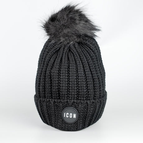 ICON Cappello Pon Pon Nero ICXF2W6A008