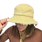 Palm Angels Beige Bucket Hat PMLA03AS26FAB001 6103