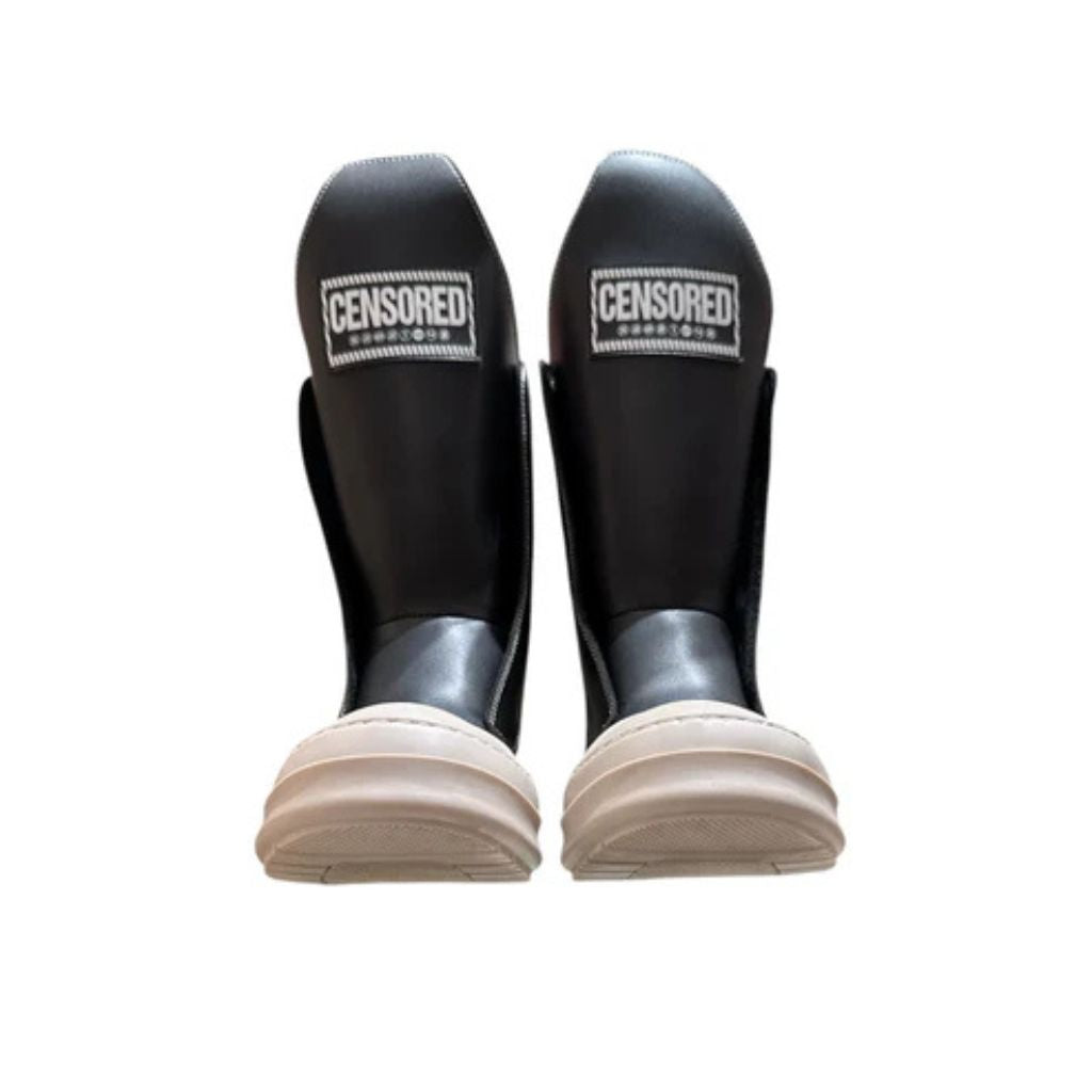 Censored Stivaletto Nero in Pelle