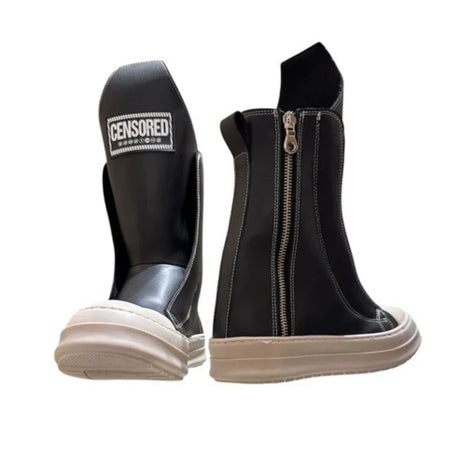 Censored Stivaletto Nero in Pelle
