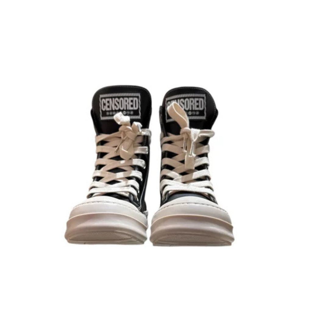 Censored Stivaletto Nero in Pelle