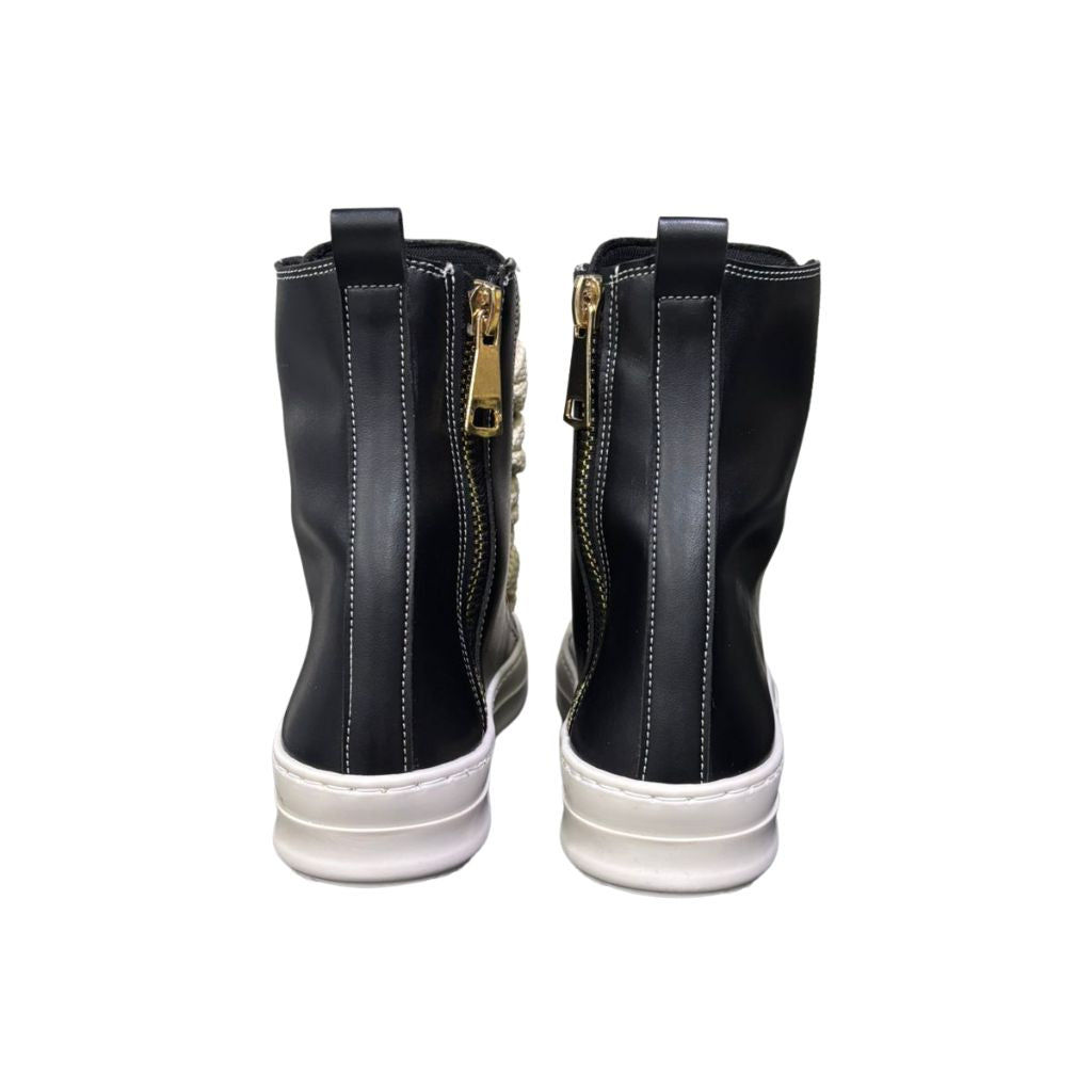 Censored RK 2 Stivaletto Nero/Oro in Pelle