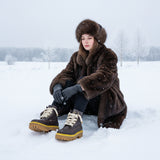 Jammers London Platform Stone Street Dark Brown Corda Beige