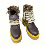 Jammers London Platform Stone Street Dark Brown Leopard Corda e Brillantini