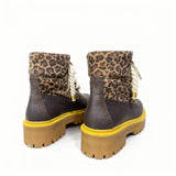 Jammers London Platform Stone Street Dark Brown Leopard Corda e Brillantini