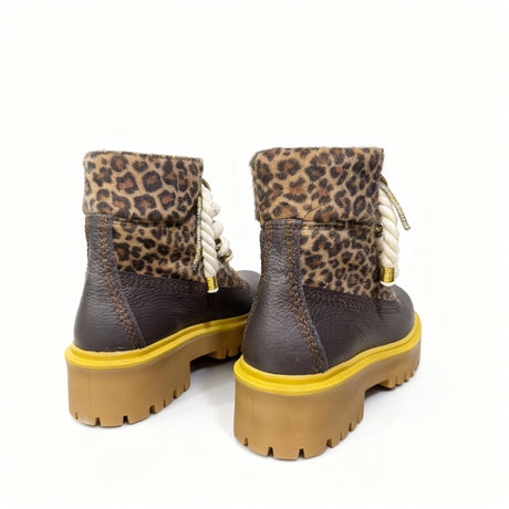 Jammers London Platform Stone Street Dark Brown Leopard Corda e Brillantini