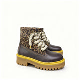 Jammers London Platform Stone Street Dark Brown Leopard Corda e Brillantini