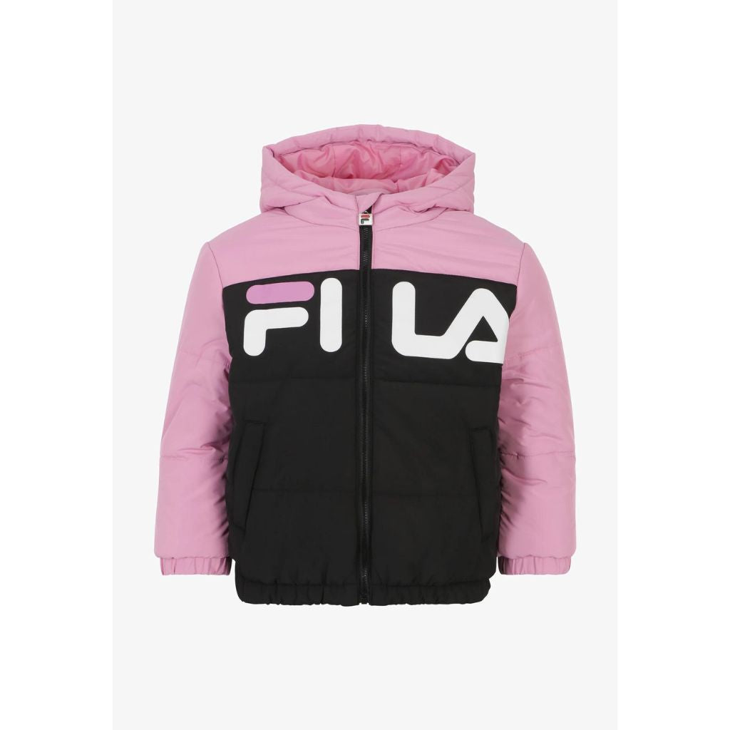 Fila Giubbotto Berkenthin Baby Nero Rosa Fak0246 43199 Gagliotta