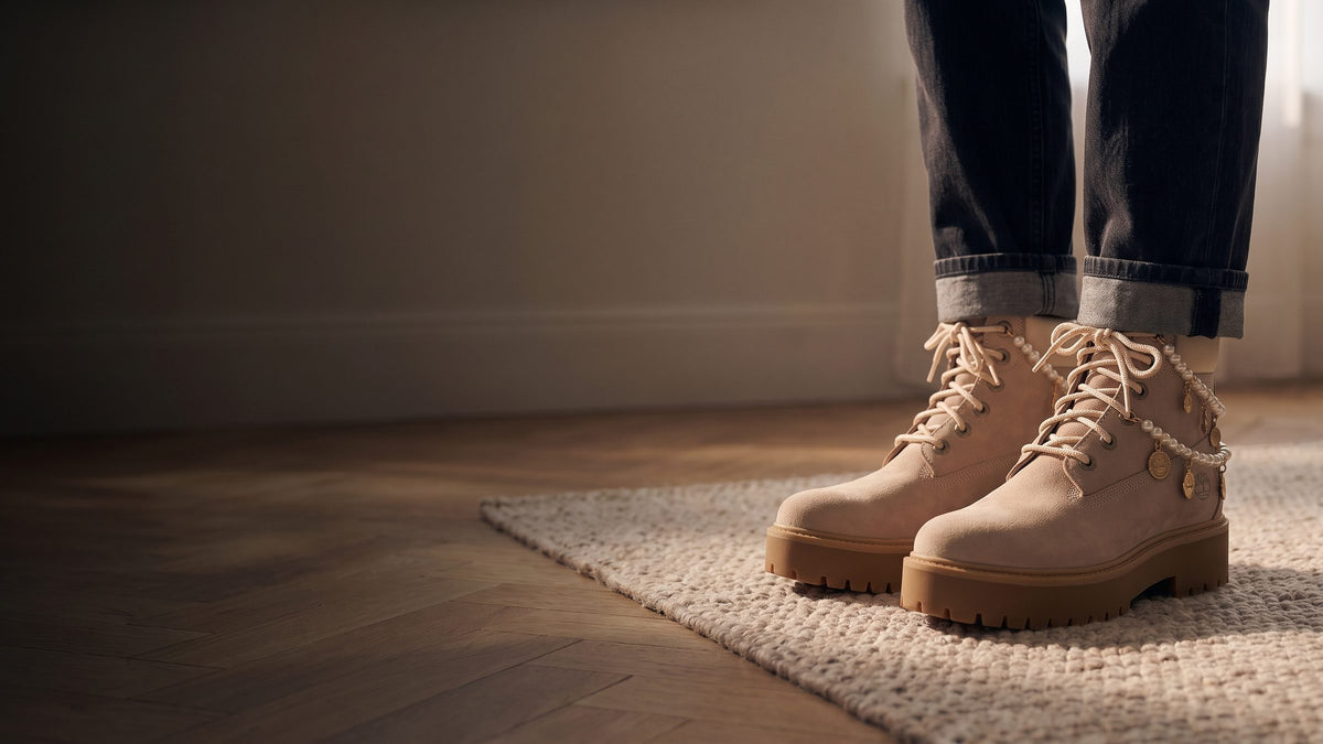 Timberland Stone Street con perle e charm, personalizzati da Gagliotta