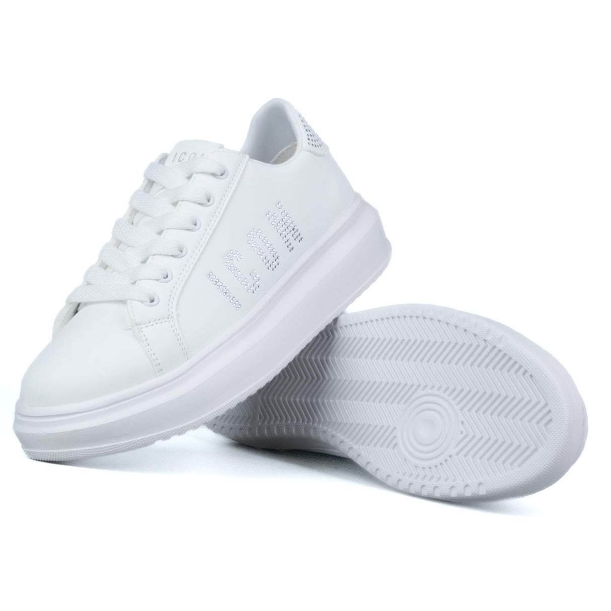 ICON Sneakers Bianco Strass Argento IC04751SD