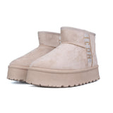 ICON Stivaletto Pelliccia Nabuk Beige IC04599SD