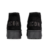 ICON Stivaletto Pelliccia Nabuk Nero IC04416SD