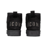 ICON Stivaletto Pelliccia Nabuk Nero IC04414SD