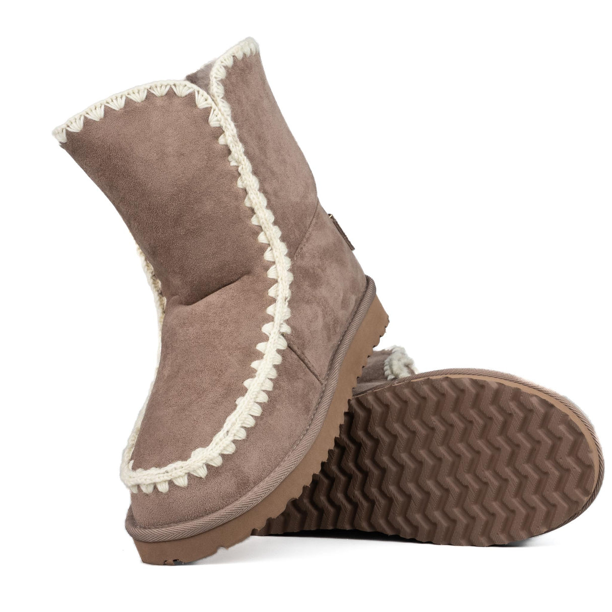 ICON Stivale Pelliccia Camoscio Tortora IC04412SD