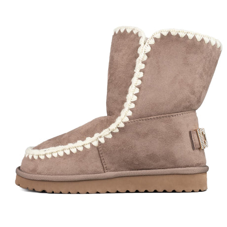 ICON Stivale Pelliccia Camoscio Tortora IC04412SD