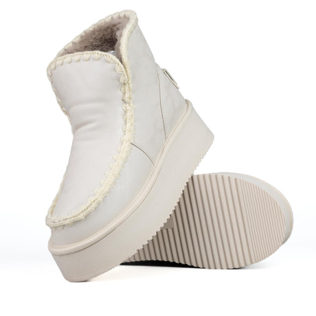 ICON Stivale Platform Pelliccia Bianco Animalier IC05266SD