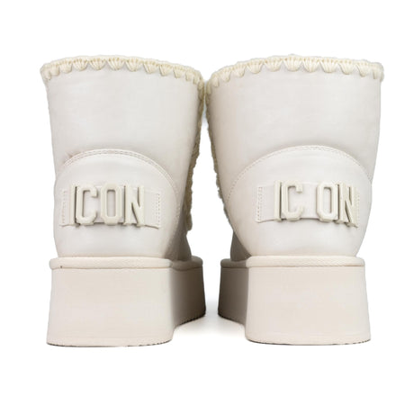 ICON Stivale Platform Pelliccia Bianco Animalier IC05266SD