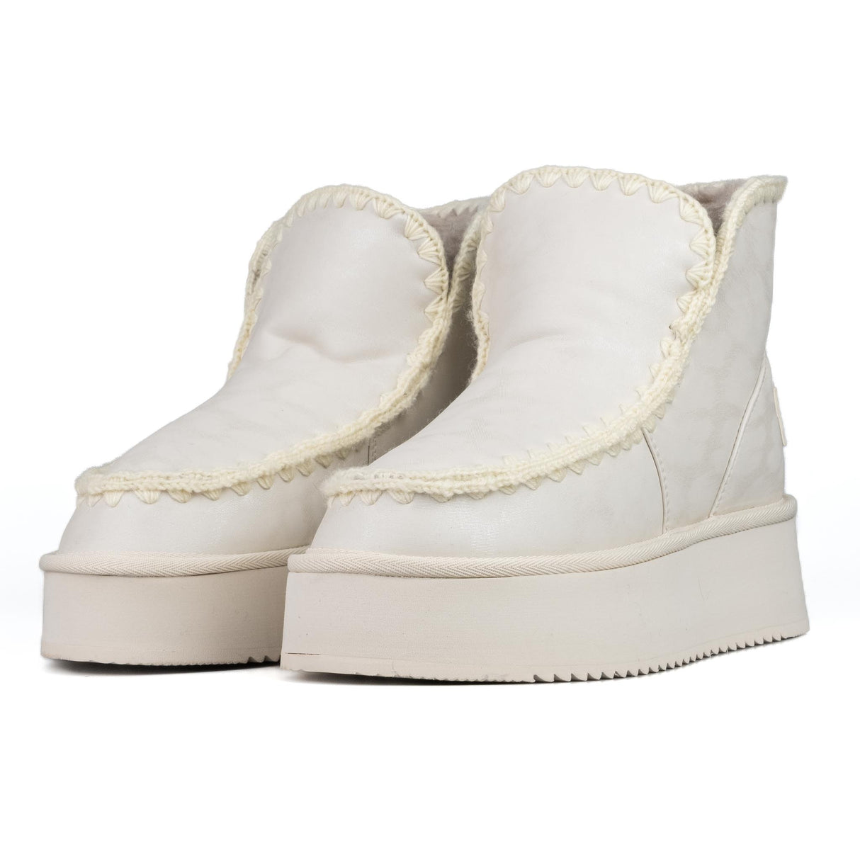 ICON Stivale Platform Pelliccia Bianco Animalier IC05266SD