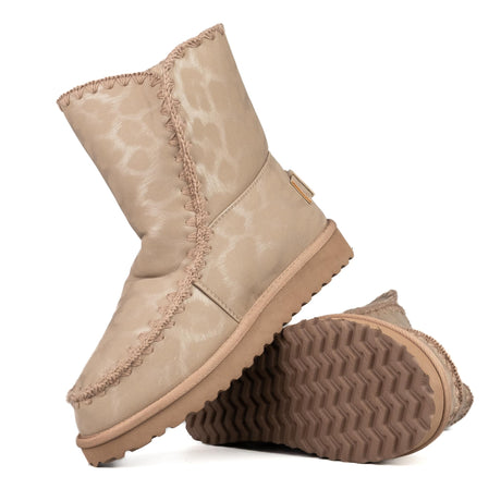 ICON Stivaletto Pelliccia Ecopelle Tortora Animalier IC05267SD