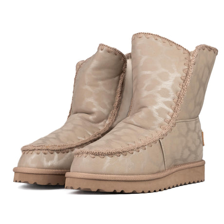 ICON Stivaletto Pelliccia Ecopelle Tortora Animalier IC05267SD