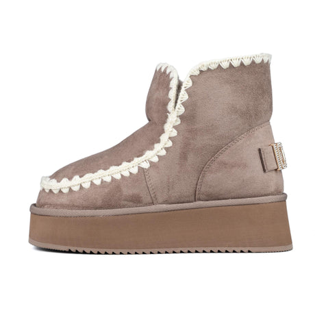 ICON Stivale Platform Pelliccia Taupe IC05265SD