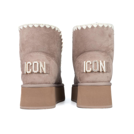 ICON Stivale Platform Pelliccia Taupe IC05265SD