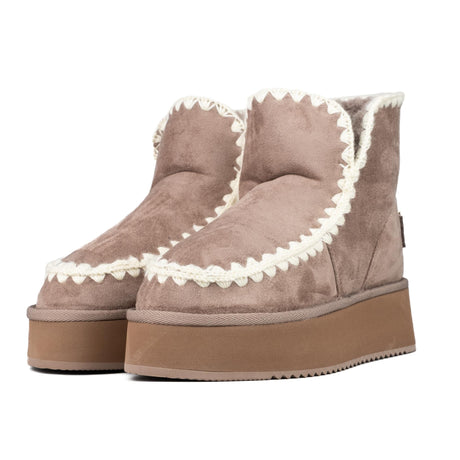 ICON Stivale Platform Pelliccia Taupe IC05265SD