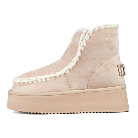 ICON Stivale Platform Pelliccia Beige IC05265SD