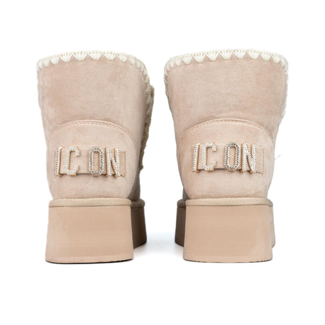 ICON Stivale Platform Pelliccia Beige IC05265SD