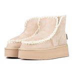 ICON Beige Fur Platform Boot IC05265SD