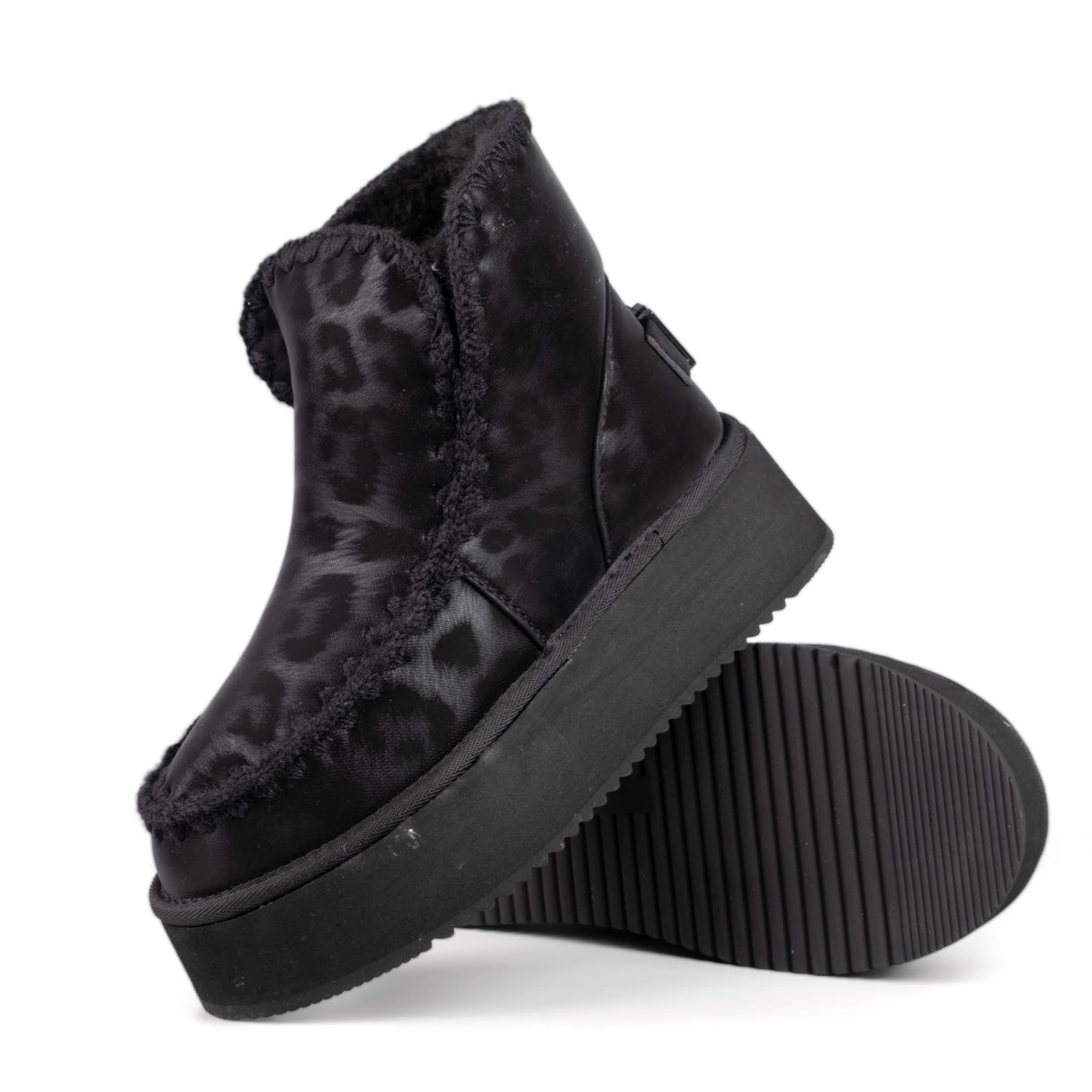 ICON Stivale Platform Pelliccia Nero Animalier IC05266SD